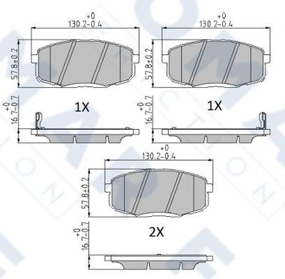 FO861081 FOMAR Friction Комплект тормозных колодок, дисковый тормоз