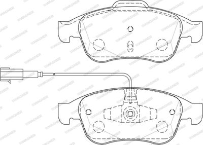 WBP25180A WAGNER Комплект тормозных колодок, дисковый тормоз