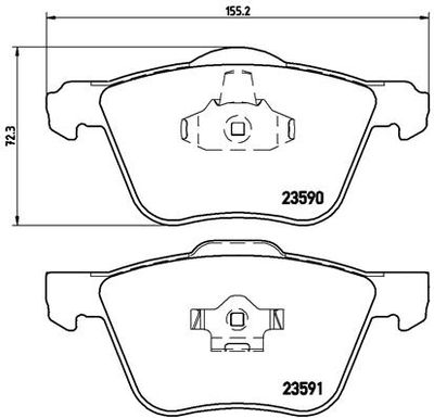 P86022 BREMBO Комплект тормозных колодок, дисковый тормоз