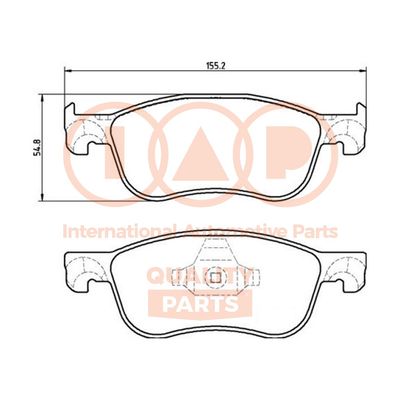 70404063P IAP QUALITY PARTS Комплект тормозных колодок, дисковый тормоз