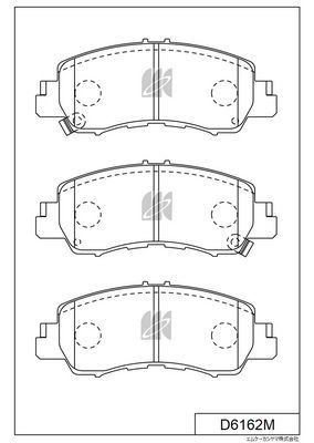 D6162M MK Kashiyama Комплект тормозных колодок, дисковый тормоз