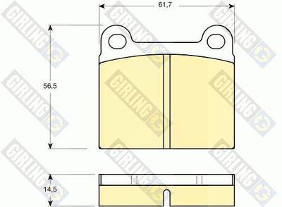 6106562 GIRLING Комплект тормозных колодок, дисковый тормоз