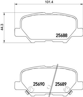 P61111 BREMBO Комплект тормозных колодок, дисковый тормоз