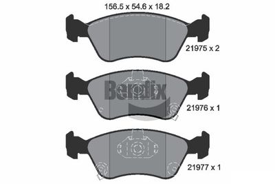 BPD1869 BENDIX Braking Комплект тормозных колодок, дисковый тормоз