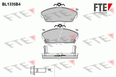 BL1335B4 FTE Комплект тормозных колодок, дисковый тормоз