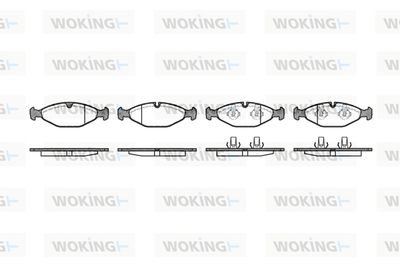 P581300 WOKING Комплект тормозных колодок, дисковый тормоз