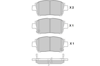 120931 E.T.F. Комплект тормозных колодок, дисковый тормоз