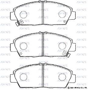 SN428P ADVICS Комплект тормозных колодок, дисковый тормоз