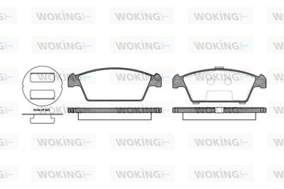 P559300 WOKING Комплект тормозных колодок, дисковый тормоз