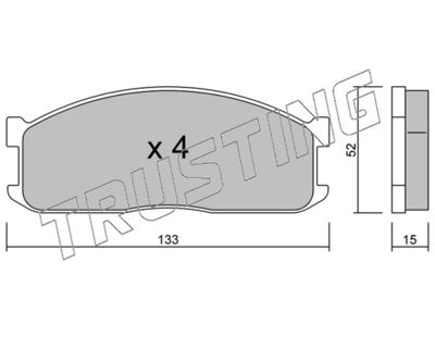2410 TRUSTING Комплект тормозных колодок, дисковый тормоз