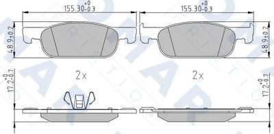 FO287481 FOMAR Friction Комплект тормозных колодок, дисковый тормоз