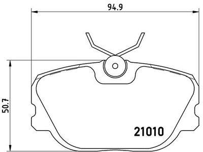 P86011 BREMBO Комплект тормозных колодок, дисковый тормоз