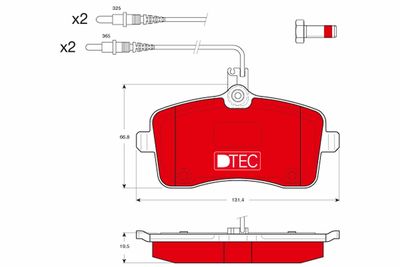 GDB1594DTE TRW Комплект тормозных колодок, дисковый тормоз