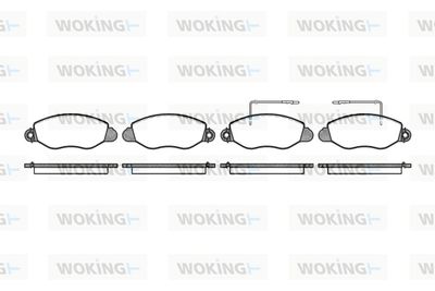 P672322 WOKING Комплект тормозных колодок, дисковый тормоз