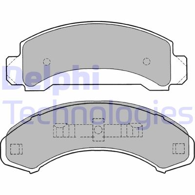 LP1168 DELPHI Комплект тормозных колодок, дисковый тормоз