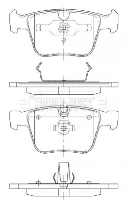 BBP2470 BORG & BECK Комплект тормозных колодок, дисковый тормоз