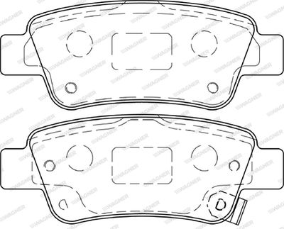 WBP24635A WAGNER Комплект тормозных колодок, дисковый тормоз