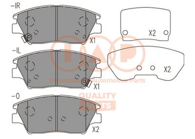 70418070 IAP QUALITY PARTS Комплект тормозных колодок, дисковый тормоз