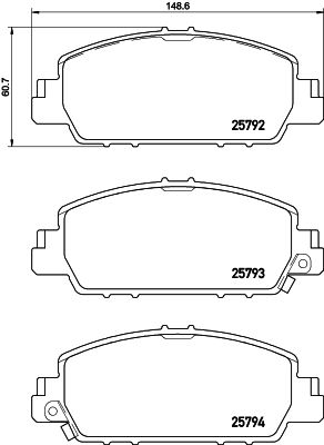 8DB355030681 HELLA PAGID Комплект тормозных колодок, дисковый тормоз