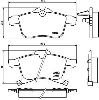 P59045X BREMBO Комплект тормозных колодок, дисковый тормоз