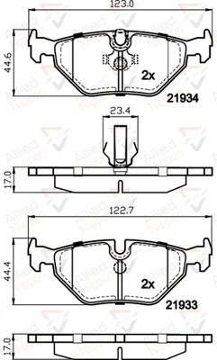 ADB01024 COMLINE Комплект тормозных колодок, дисковый тормоз