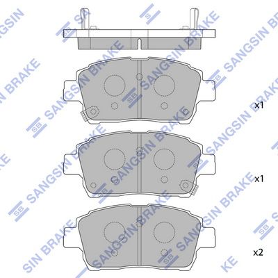 SP1232 Hi-Q Комплект тормозных колодок, дисковый тормоз