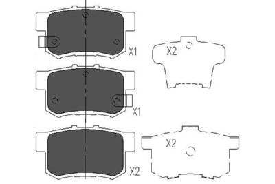 KBP2009 KAVO PARTS Комплект тормозных колодок, дисковый тормоз