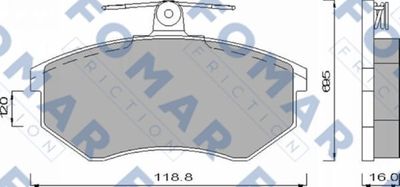 FO488481 FOMAR Friction Комплект тормозных колодок, дисковый тормоз