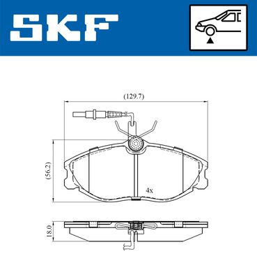 VKBP80477E SKF Комплект тормозных колодок, дисковый тормоз