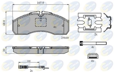 CBP21735 COMLINE Комплект тормозных колодок, дисковый тормоз