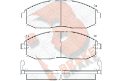 RB1266 R BRAKE Комплект тормозных колодок, дисковый тормоз