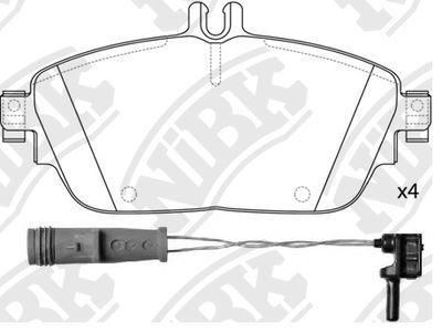 PN31009W NiBK Комплект тормозных колодок, дисковый тормоз