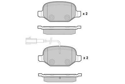 121490 E.T.F. Комплект тормозных колодок, дисковый тормоз