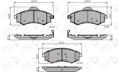 ADB31781 COMLINE Комплект тормозных колодок, дисковый тормоз