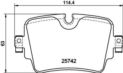 8DB355021391 HELLA Комплект тормозных колодок, дисковый тормоз