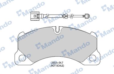 MBF015785 MANDO Комплект тормозных колодок, дисковый тормоз