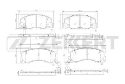 BS3052 ZEKKERT Комплект тормозных колодок, дисковый тормоз