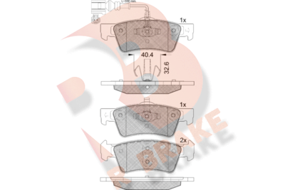 RB1816 R BRAKE Комплект тормозных колодок, дисковый тормоз