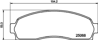 8DB355037341 HELLA PAGID Комплект тормозных колодок, дисковый тормоз