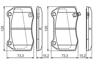 0986494310 BOSCH Комплект тормозных колодок, дисковый тормоз