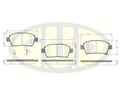 GBP097102 G.U.D. Комплект тормозных колодок, дисковый тормоз