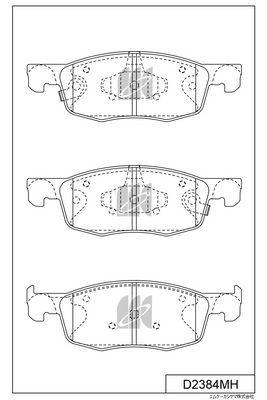 D2384MH MK Kashiyama Комплект тормозных колодок, дисковый тормоз