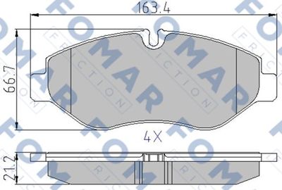 FO929381 FOMAR Friction Комплект тормозных колодок, дисковый тормоз