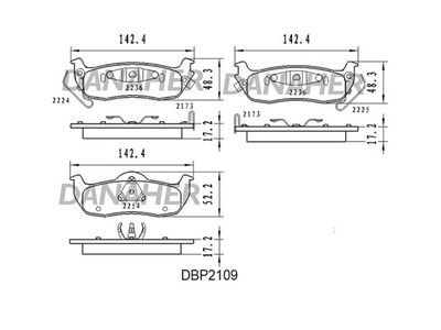 DBP2109 DANAHER Комплект тормозных колодок, дисковый тормоз