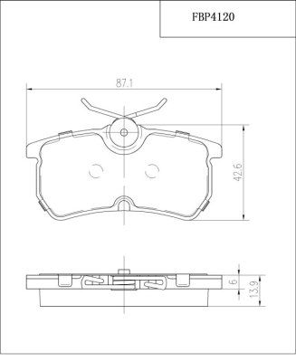 FBP4120 FI.BA Комплект тормозных колодок, дисковый тормоз