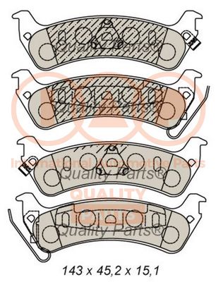 70410043 IAP QUALITY PARTS Комплект тормозных колодок, дисковый тормоз