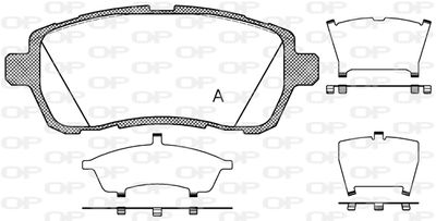 BPA128110 OPEN PARTS Комплект тормозных колодок, дисковый тормоз