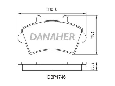 DBP1746 DANAHER Комплект тормозных колодок, дисковый тормоз