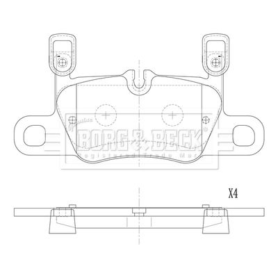 BBP2895 BORG & BECK Комплект тормозных колодок, дисковый тормоз