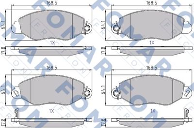 FO684781 FOMAR Friction Комплект тормозных колодок, дисковый тормоз